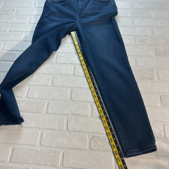 Nicole Miller Soho High Rise Skinny Jeans Womens 14 Dark Blue Stretch Denim - Picture 3 of 14